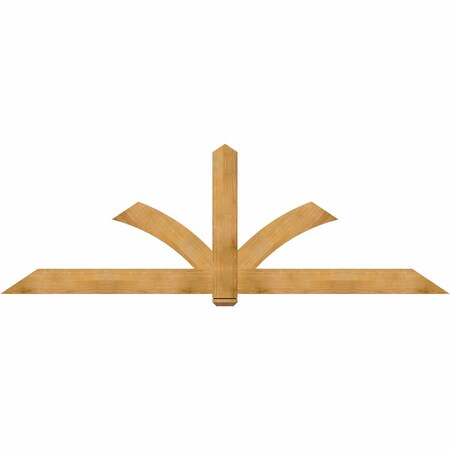 Ekena Millwork Redmond Rough Sawn Timber Gable Bracket, Western Red Cedar, 108"W x 36"H x 2"D x 6"F, 8/12 Pitch GBW108X36X0206RED00RWR